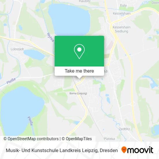 Карта Musik- Und Kunstschule Landkreis Leipzig