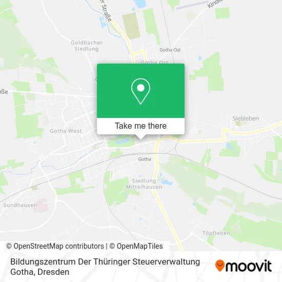 Bildungszentrum Der Thüringer Steuerverwaltung Gotha map