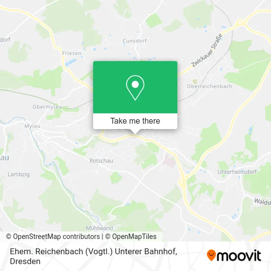 Карта Ehem. Reichenbach (Vogtl.) Unterer Bahnhof