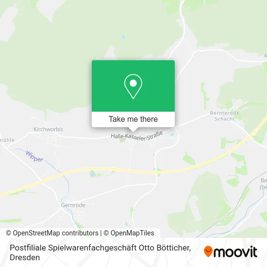 Карта Postfiliale Spielwarenfachgeschäft Otto Bötticher