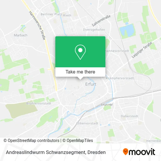 Карта Andreaslindwurm Schwanzsegment
