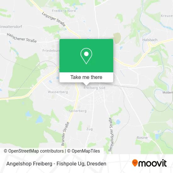 Карта Angelshop Freiberg - Fishpole Ug