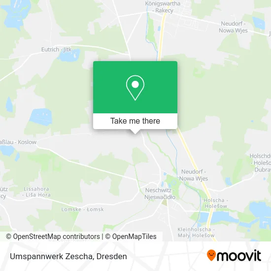 Карта Umspannwerk Zescha