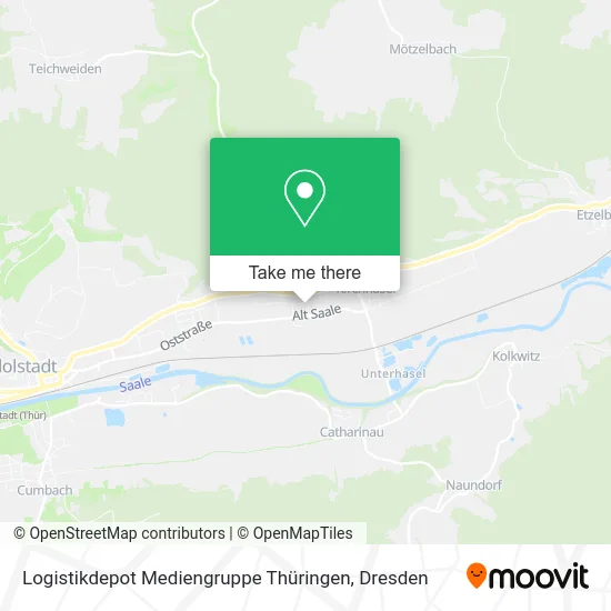 Карта Logistikdepot Mediengruppe Thüringen