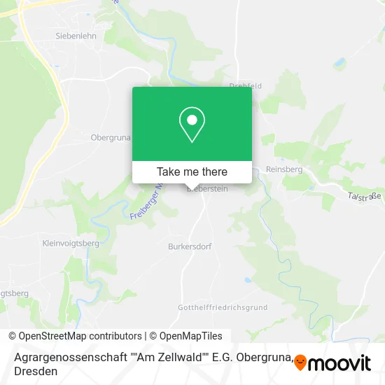 Карта Agrargenossenschaft ""Am Zellwald"" E.G. Obergruna