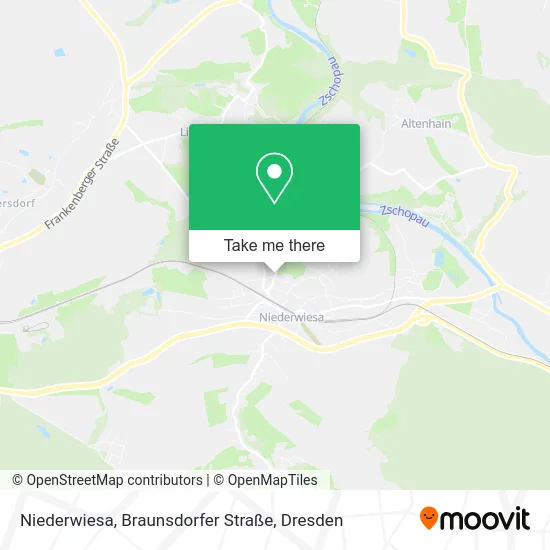 Карта Niederwiesa, Braunsdorfer Straße
