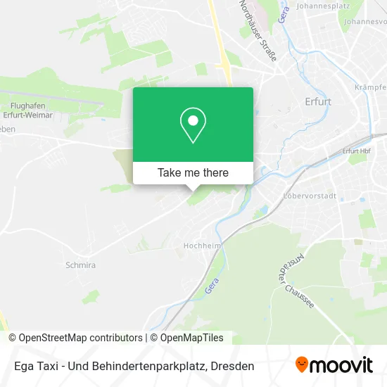 Карта Ega Taxi - Und Behindertenparkplatz