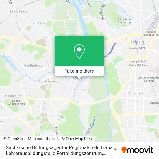 Карта Sächsische Bildungsagentur Regionalstelle Leipzig Lehrerausbildungstelle Fortbildungszentrum