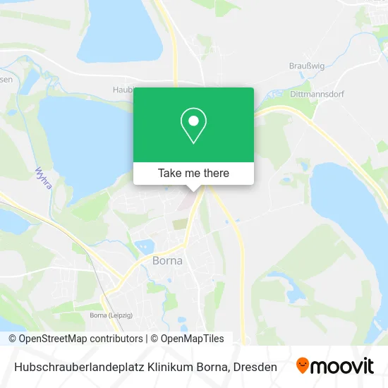 Карта Hubschrauberlandeplatz Klinikum Borna