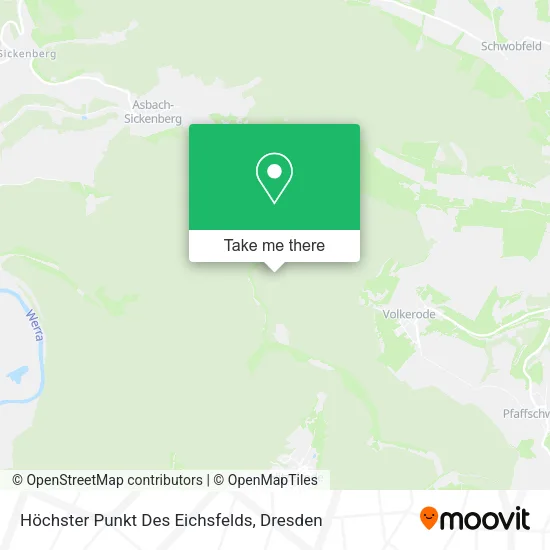 Карта Höchster Punkt Des Eichsfelds
