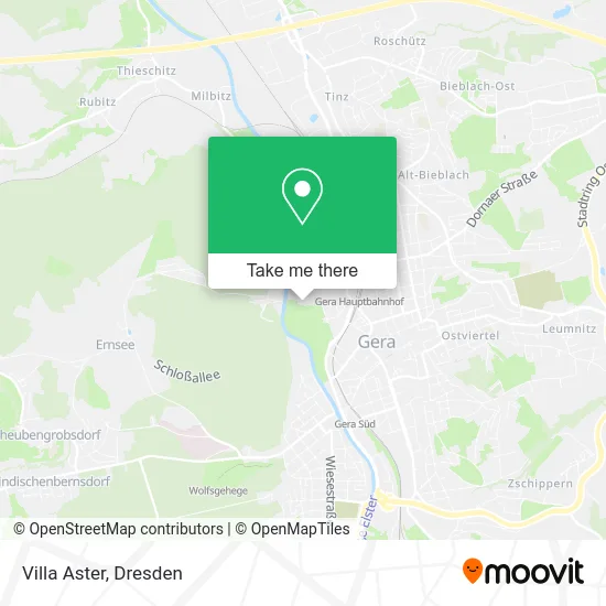 Villa Aster map