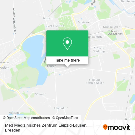 Карта Med Medizinisches Zentrum Leipzig-Lausen