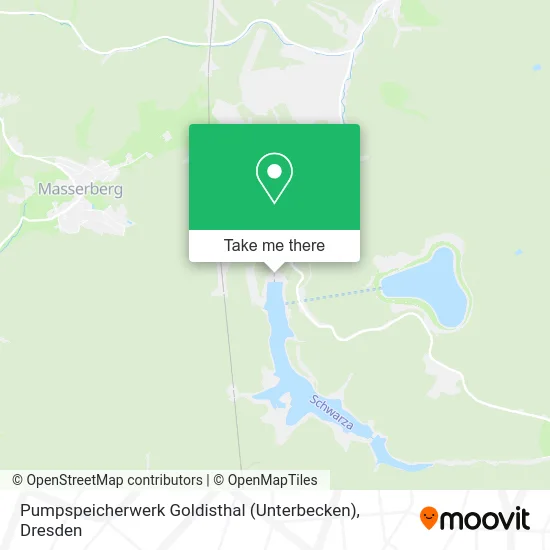 Карта Pumpspeicherwerk Goldisthal (Unterbecken)