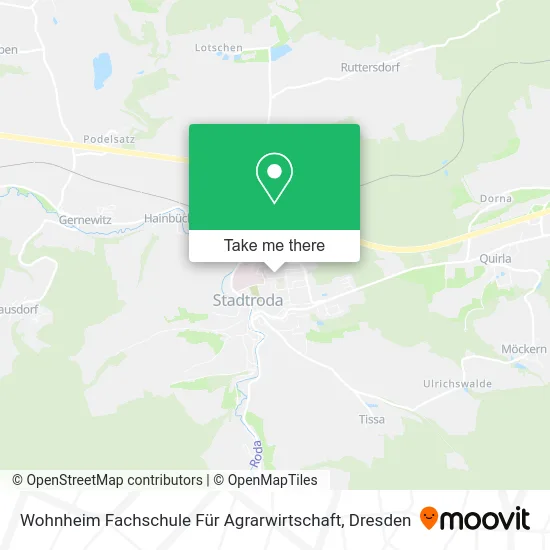 Карта Wohnheim Fachschule Für Agrarwirtschaft