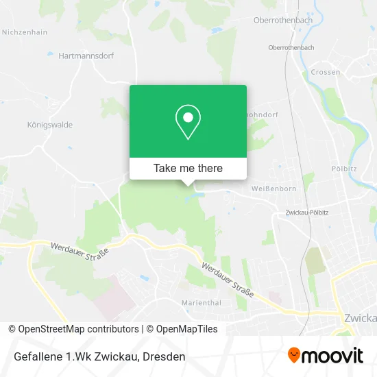 Карта Gefallene 1.Wk Zwickau