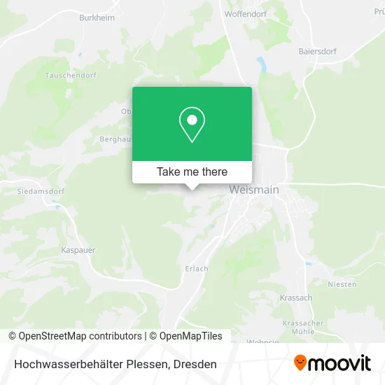 Карта Hochwasserbehälter Plessen