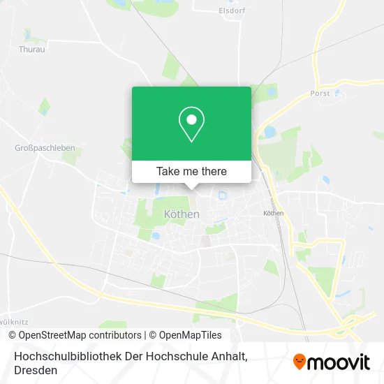 Карта Hochschulbibliothek Der Hochschule Anhalt