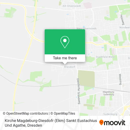 Карта Kirche Magdeburg-Diesdofr (Ekm) Sankt Eustachius Und Agathe