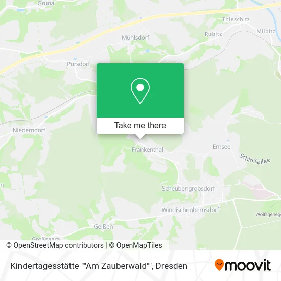 Карта Kindertagesstätte ""Am Zauberwald""