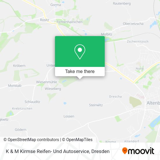 Карта K & M Kirmse Reifen- Und Autoservice