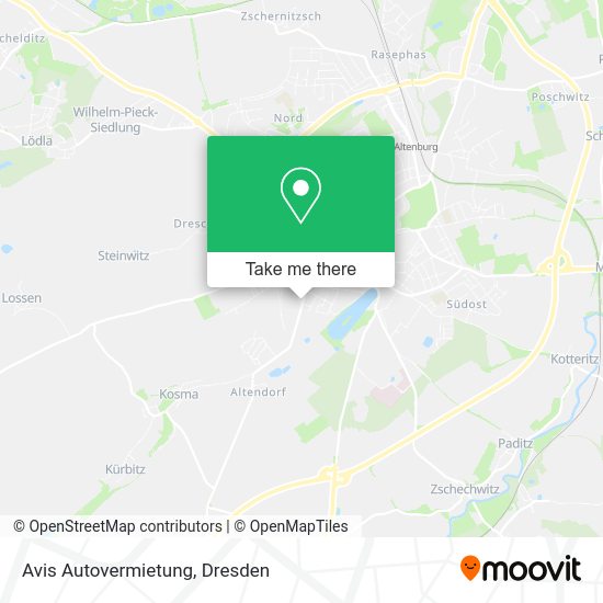Карта Avis Autovermietung