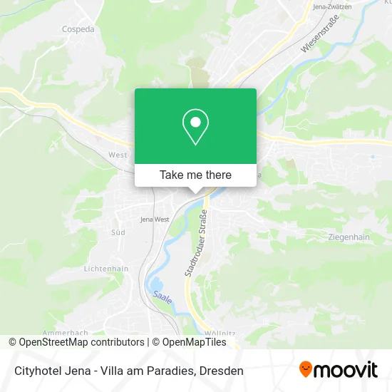 Карта Cityhotel Jena - Villa am Paradies