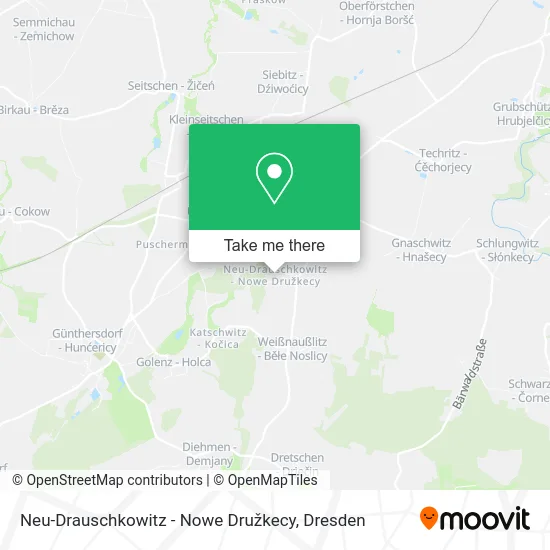 Карта Neu-Drauschkowitz - Nowe Družkecy