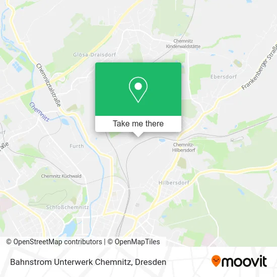 Карта Bahnstrom Unterwerk Chemnitz