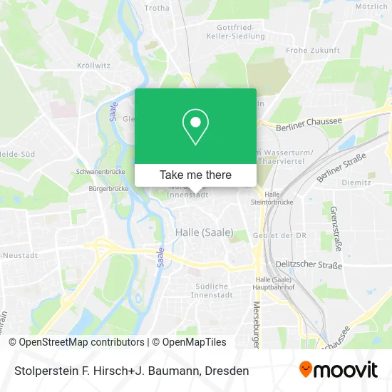 Карта Stolperstein F. Hirsch+J. Baumann