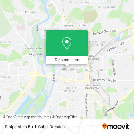 Карта Stolperstein E.+J. Cahn