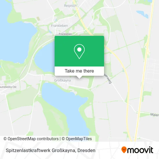 Карта Spitzenlastkraftwerk Großkayna