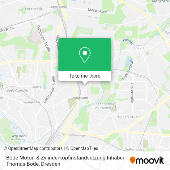 Карта Bode Motor- & Zylinderkopfinstandsetzung Inhaber Thomas Bode