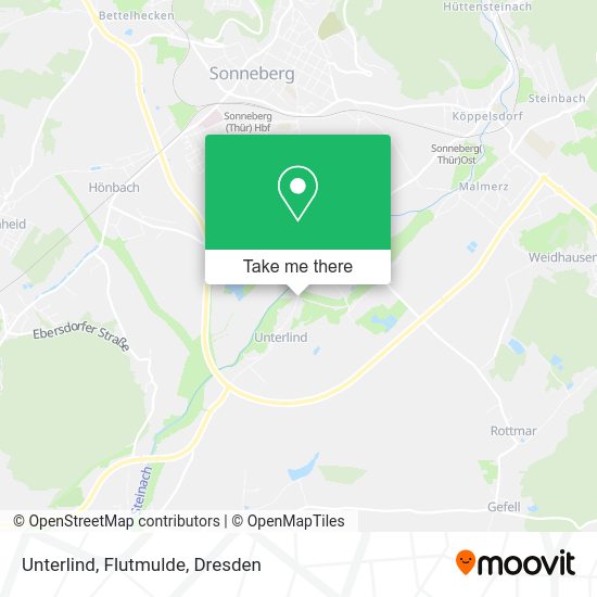 Карта Unterlind, Flutmulde