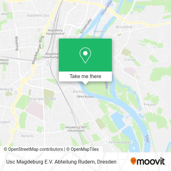 Карта Usc Magdeburg E.V. Abteilung Rudern