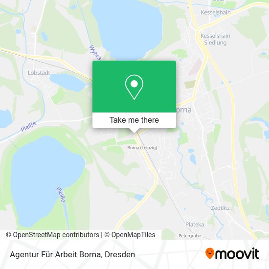 Карта Agentur Für Arbeit Borna