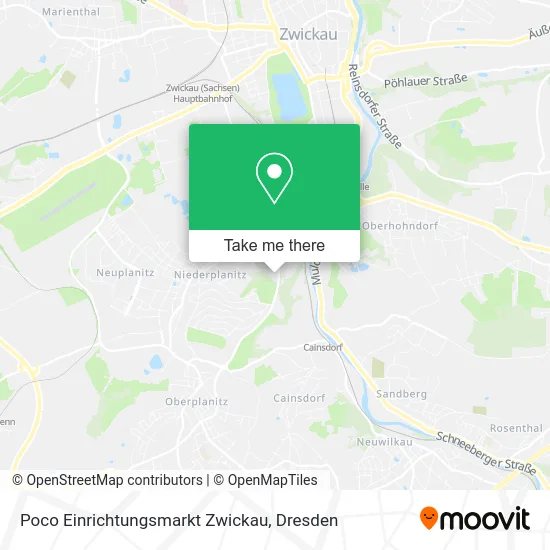 Карта Poco Einrichtungsmarkt Zwickau