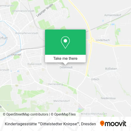 Карта Kindertagesstätte ""Dittelstedter Knirpse""