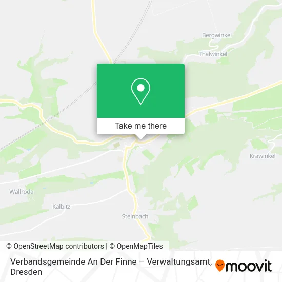 Карта Verbandsgemeinde An Der Finne – Verwaltungsamt