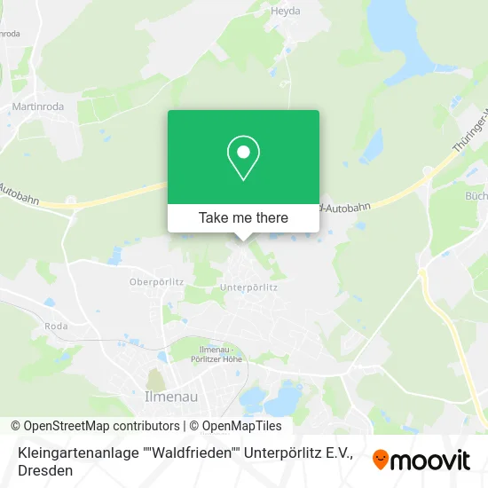 Карта Kleingartenanlage ""Waldfrieden"" Unterpörlitz E.V.