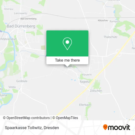 Карта Spaarkasse Tollwitz