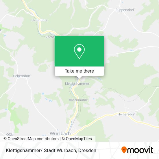 Карта Klettigshammer/ Stadt Wurbach