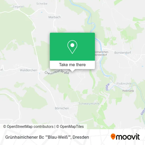 Карта Grünhainichener Bc ""Blau-Weiß""