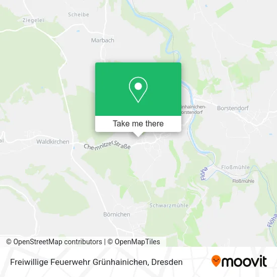 Карта Freiwillige Feuerwehr Grünhainichen