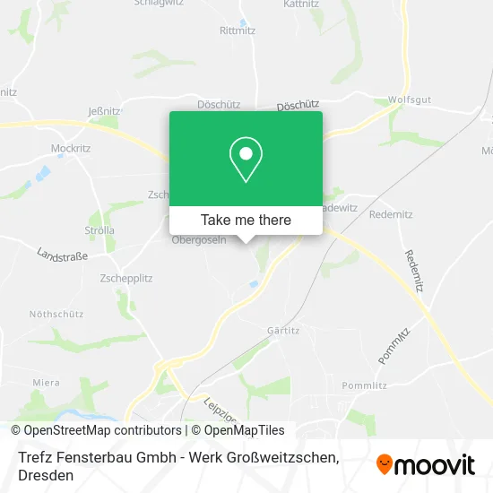 Карта Trefz Fensterbau Gmbh - Werk Großweitzschen