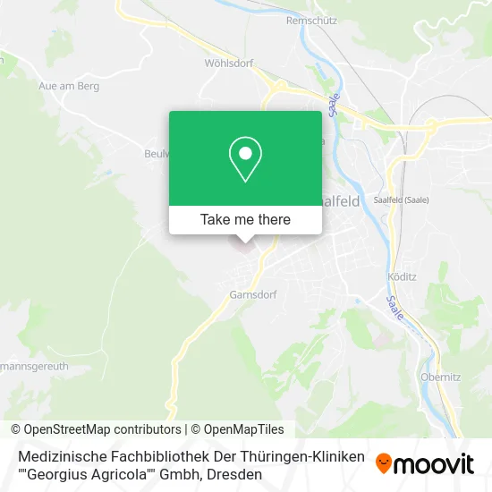 Карта Medizinische Fachbibliothek Der Thüringen-Kliniken ""Georgius Agricola"" Gmbh