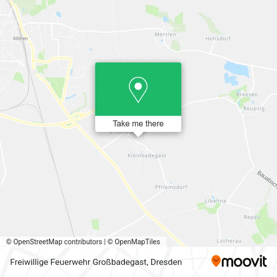 Карта Freiwillige Feuerwehr Großbadegast