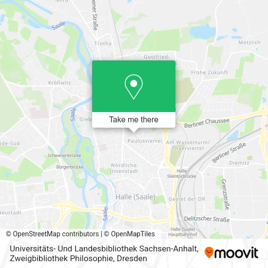 Карта Universitäts- Und Landesbibliothek Sachsen-Anhalt, Zweigbibliothek Philosophie