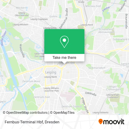 Fernbus-Terminal Hbf map