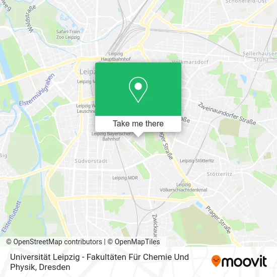 Карта Universität Leipzig - Fakultäten Für Chemie Und Physik