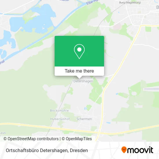 Карта Ortschaftsbüro Detershagen
